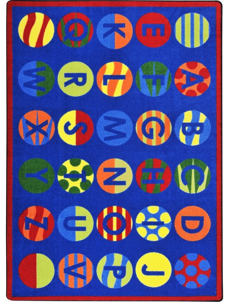 Kid Essentials Rug, Alphabet Patterns, 5'4"x7'8"
