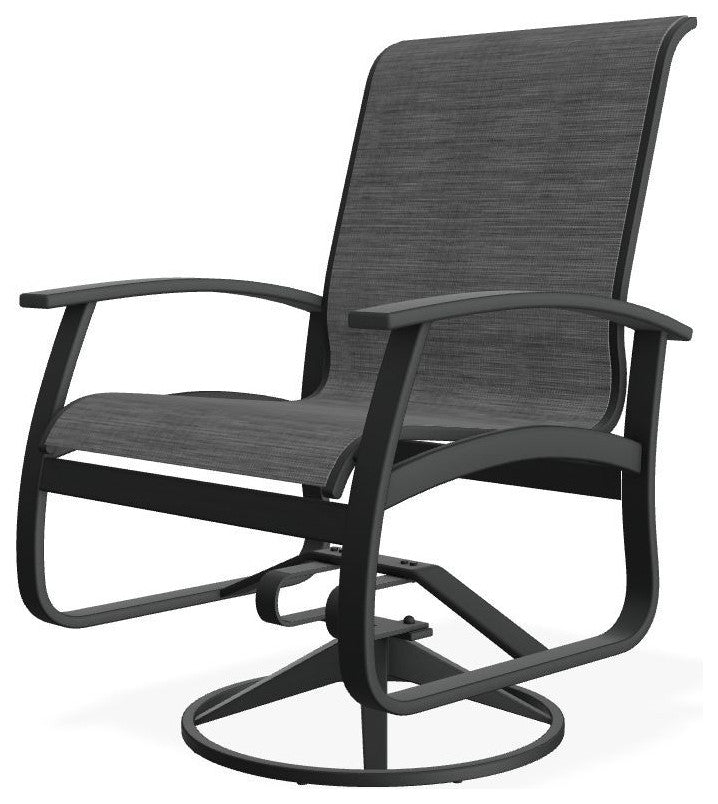 Belle Isle Sling Outdoor Swivel Rocker, Augustine Fennel/Graphite