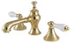 Kingston Brass Widespread Bathroom Faucet With Brass Pop-Up, Polished Brass