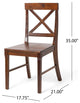 GDF Studio 7-Piece Sambora Farmhouse Dining Set With Rich Mahogany Chairs, Natural Walnut