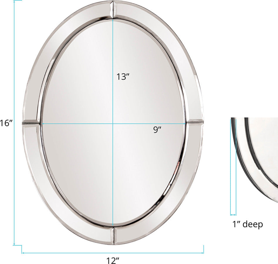 Howard Elliott Opal Oval Mirror