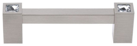 Alno Crystal Pull Modern in Satin Nickel