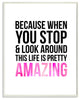 lulusimonSTUDIO Life is Pretty Amazing Boutique Chic Wall Plaque
