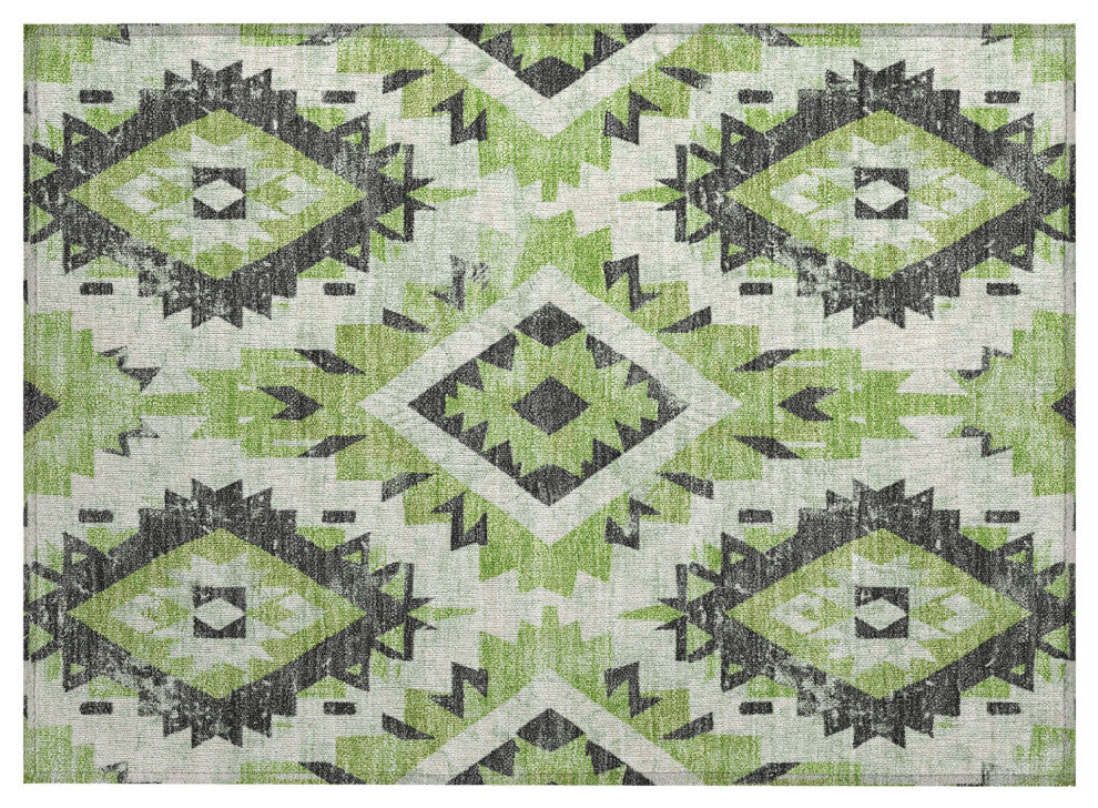 Machine Washable Indoor/Outdoor Chantille ACN1878 Aloe 1'8" x 2'6" Rug