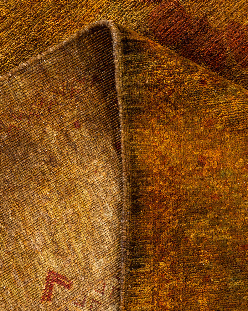 Fine Vibrance, One-of-a-Kind Hand-Knotted Area Rug Yellow, 6' 3" x 8' 8"