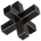 Abel, Large, 9Lx9W Black Metal Jack With Gold Accents
