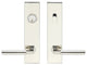 SF221 Aurora Lever, Tubular Entry Single Cylinder, 2-3/4"Backset, SS LH