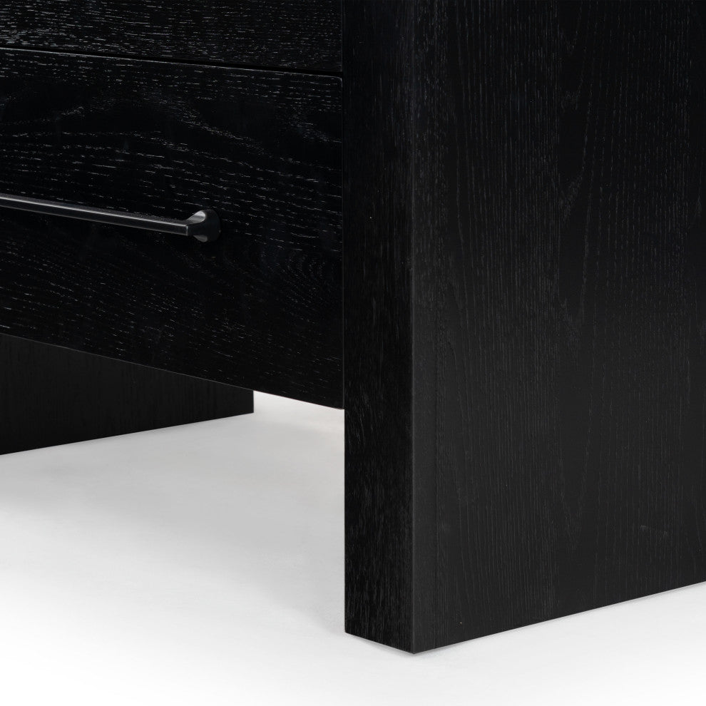 Safavieh Couture Katrina 2 Drawer Nightstand, Black