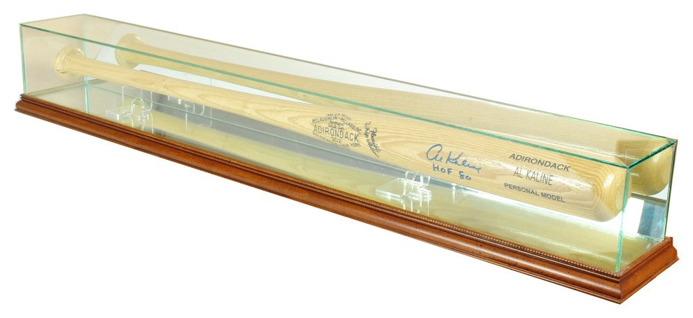 Glass Baseball Bat Display Case, Walnut