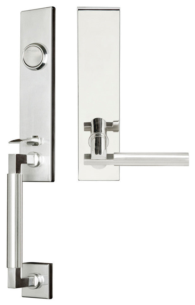 Sequoia Lever, Tubular Dummy Handle set, Right Hand, Polished Stainless Steel