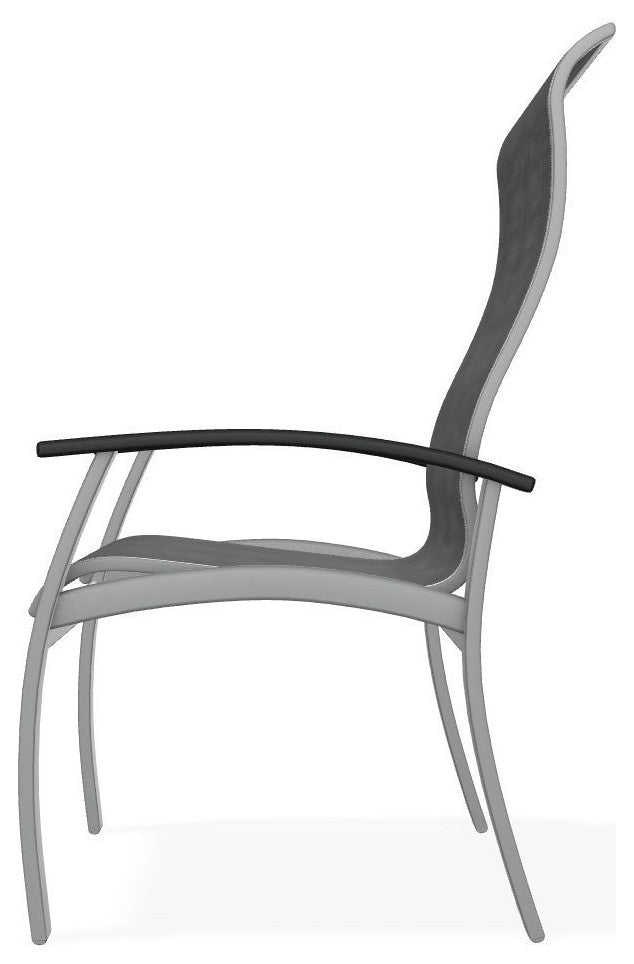 Belle Isle Sling Outdoor Dining Chair, Collect Charcoal/Graphite