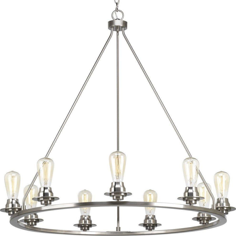 Debut 9-Light Chandelier, Brushed Nickel