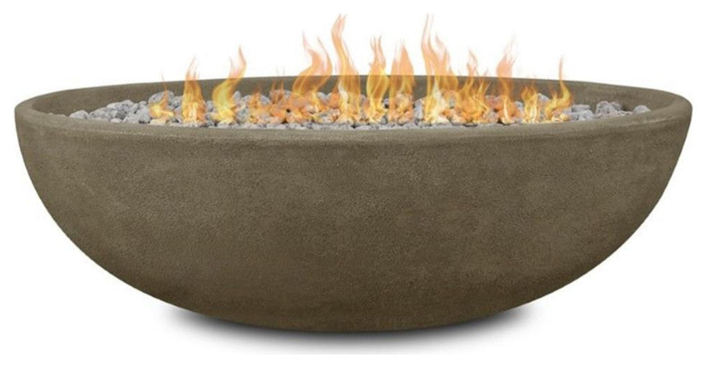 Real Flame Riverside Oval Propane Fire Bowl in Glacier Gray