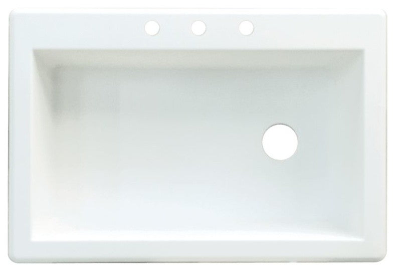 33-in x 22-in Drop-in Radius Granite Kitchen Sink