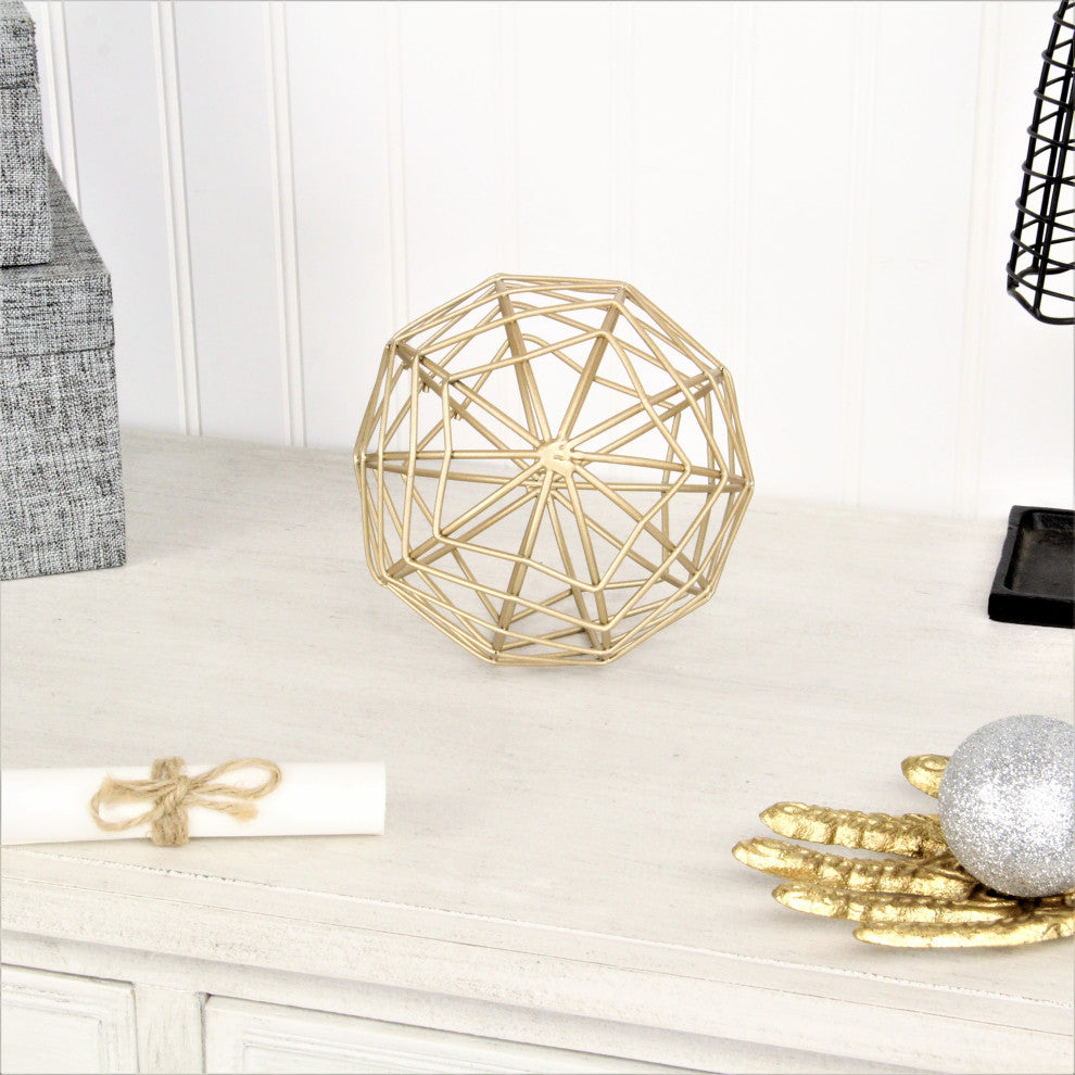 Gold Metal Orb 7" Diameter