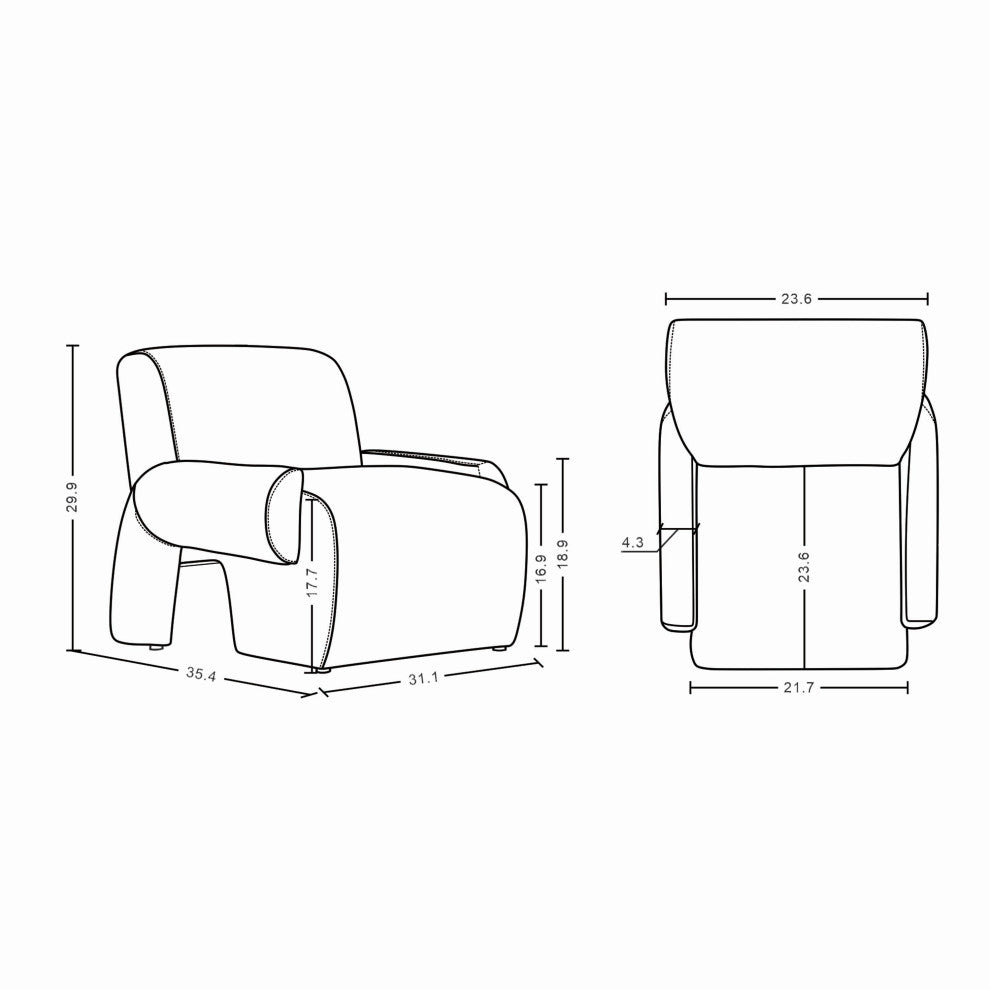 Manhattan Comfort 2-Piece Verandah Sofa and Accent Chair