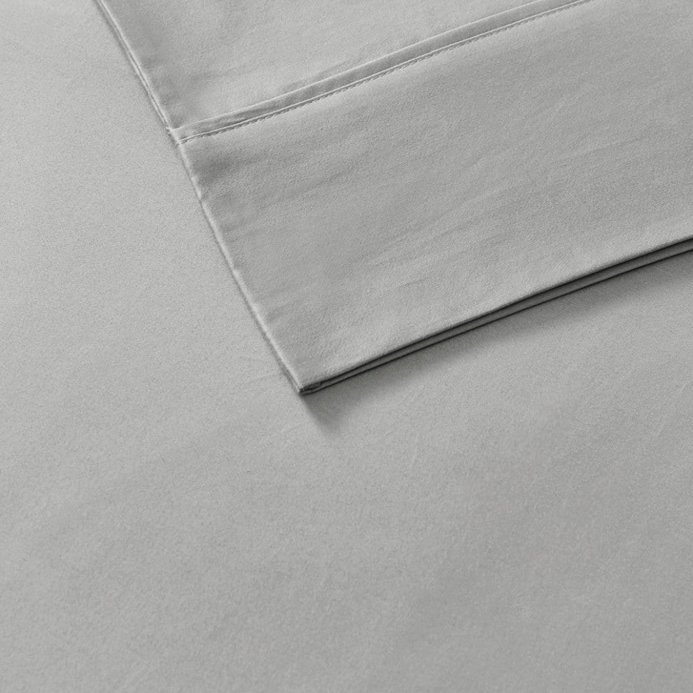 Madison Park 800 Thread Count Cotton-Blend Sateen 6-Piece Sheet Set, Light Grey