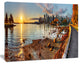 Vancouver Downtown Panorama, Landscape Canvas Art Print, 20"x12"