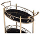Ottesen Serving Cart, Gold and Black Glass