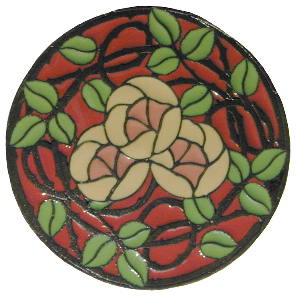 Delaney's Rose Knob, Dark Brass, Enameled