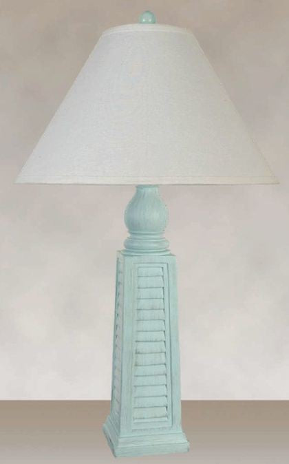 Shutter Table Lamps With Shades, Set of 2, Blue