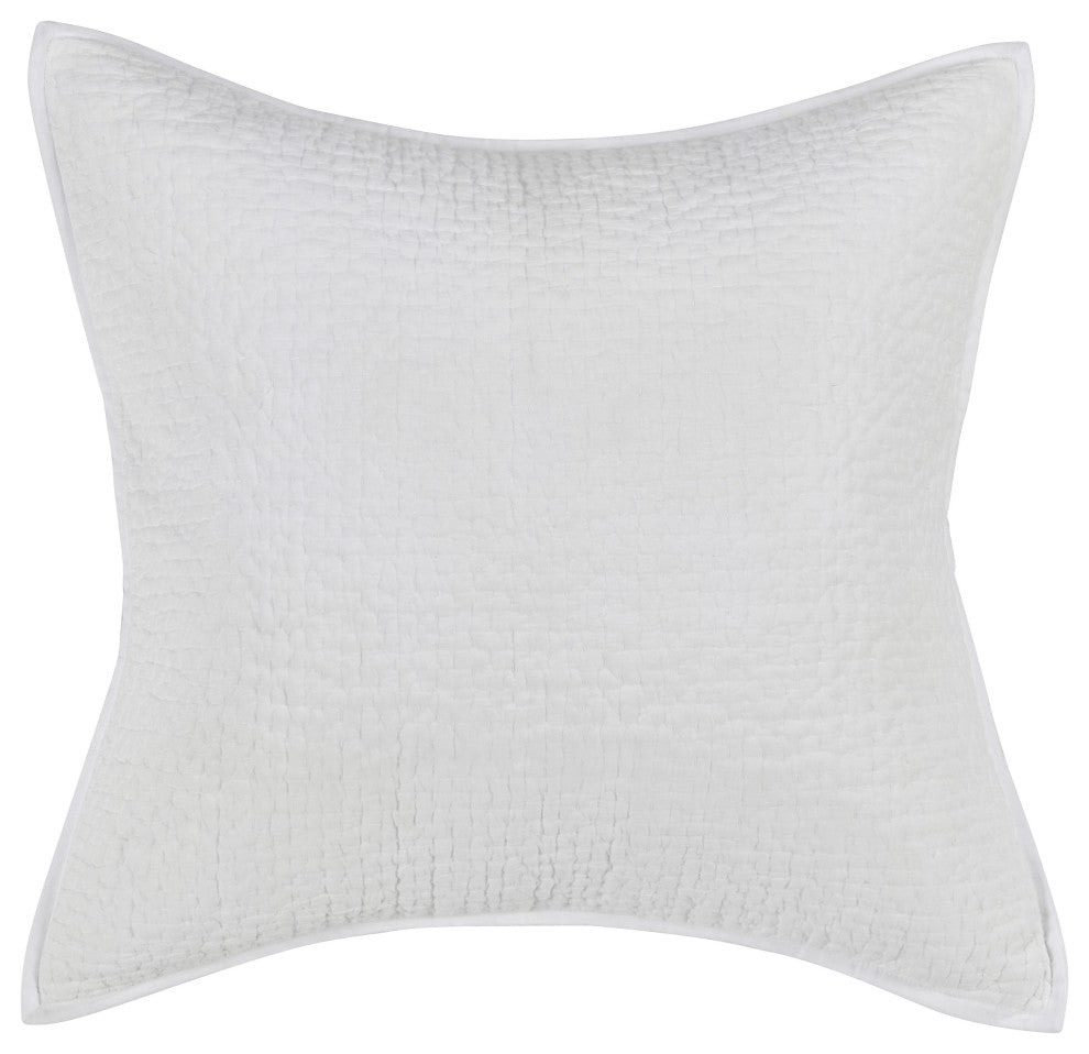 Danica 100% Cotton Sham by Kosas Home, White, Euro Square