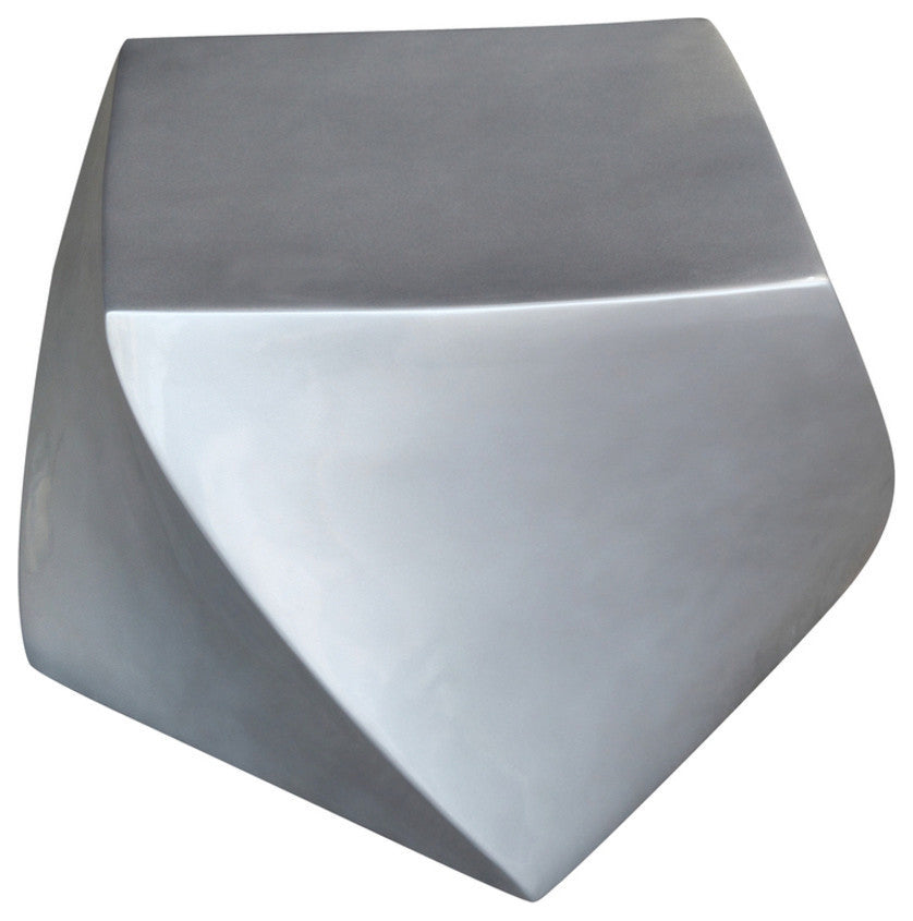 Modern Classics Cube Ottoman, Silver