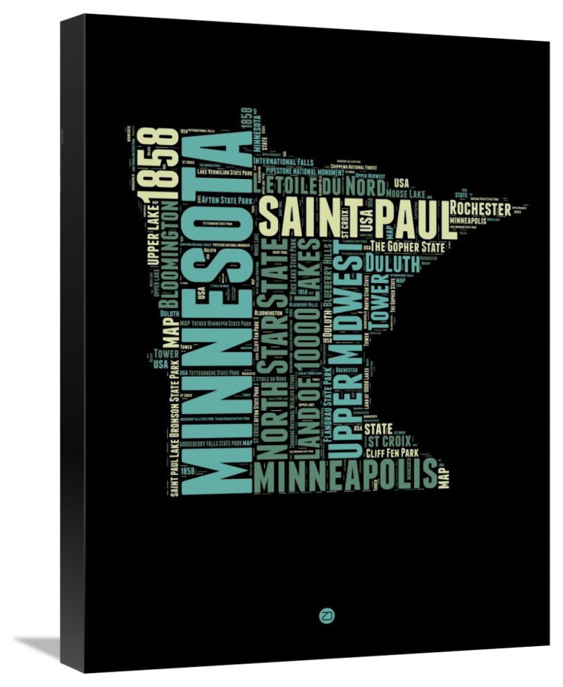 "Minnesota Word Cloud 1" Fine Art Print