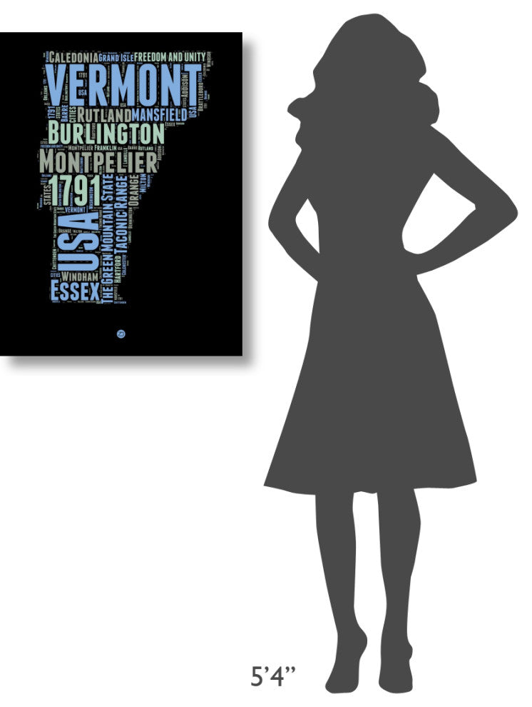 "Vermont Word Cloud 1" Fine Art Print