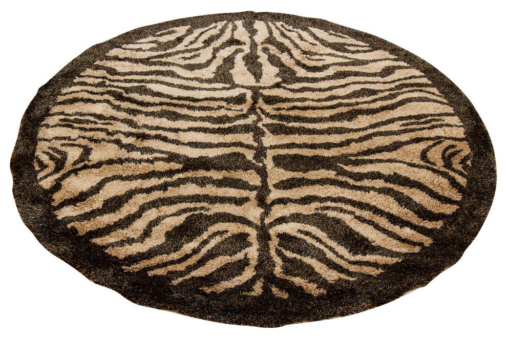 Amazon Contemporary Area Rug, 7'9" Round