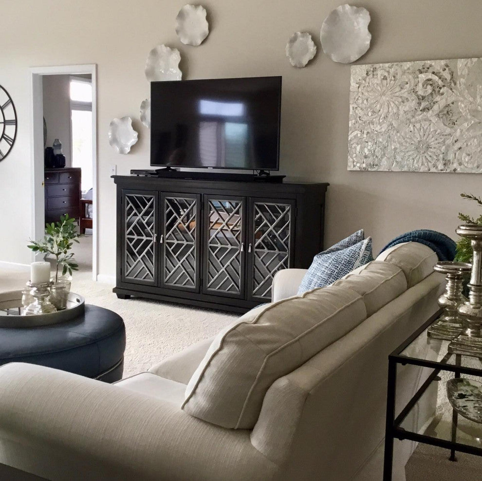 Gloss White Lily Pad Wall Art Flower Sculpture Round Leaf Hanging, 3-Piece Set