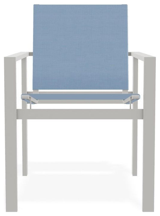 Tribeca Sling Outdoor Stackable Armchair, Sky/Snow