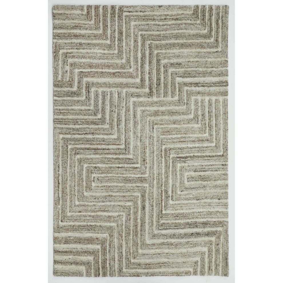 Dunes Tetris Area Rug, Natural, 8'x10'