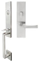 Aurora Lever, Mortise Entry Handleset, Left Hand Reverse, Satin Stainless Steel
