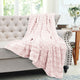 Super Mink Faux Fur Throw Blanket, Soft Pink, 50"x60"