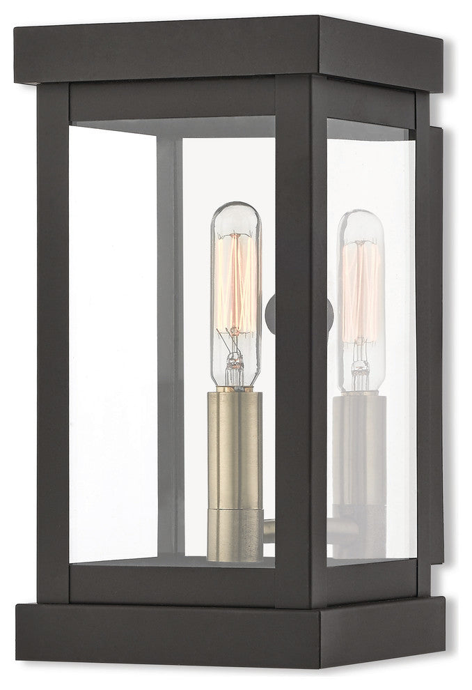1 Light Outdoor Wall Lantern, Bronze