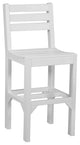 Set of 4 Poly Island Dining Chairs, White, Bar Height
