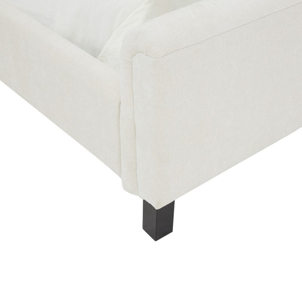 Safavieh Couture Finney Upholstered Bed, Creme, King