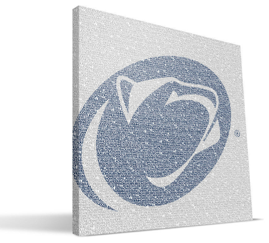 PST Nittany Lions Typo Canvas Print, 16"x16"