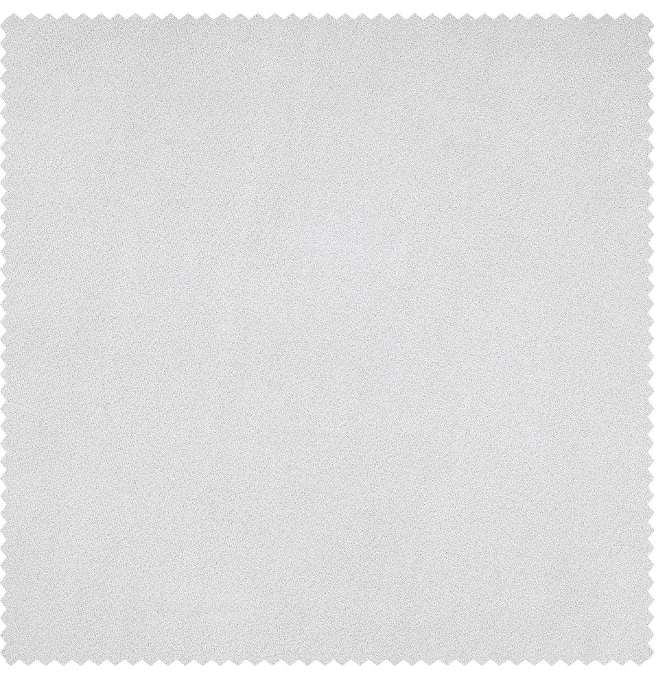 Heritage Plush Velvet Curtain Single Panel, Pillow White, 50"x96"