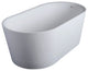 Ofuro Freestanding Soaker Tub, Matte White, 55"x27.5"x21.6"