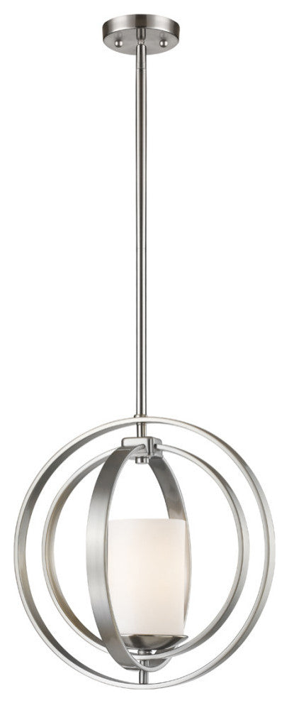 Ashling 1 Light Mini Pendant in Brushed Nickel