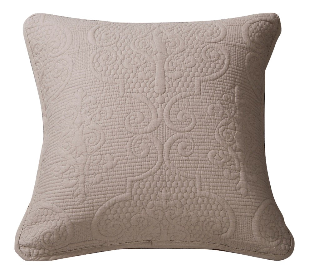 Beige Sand Dollar Floral Cotton Square Accent Euro Sham Cover 26"� x 26"�