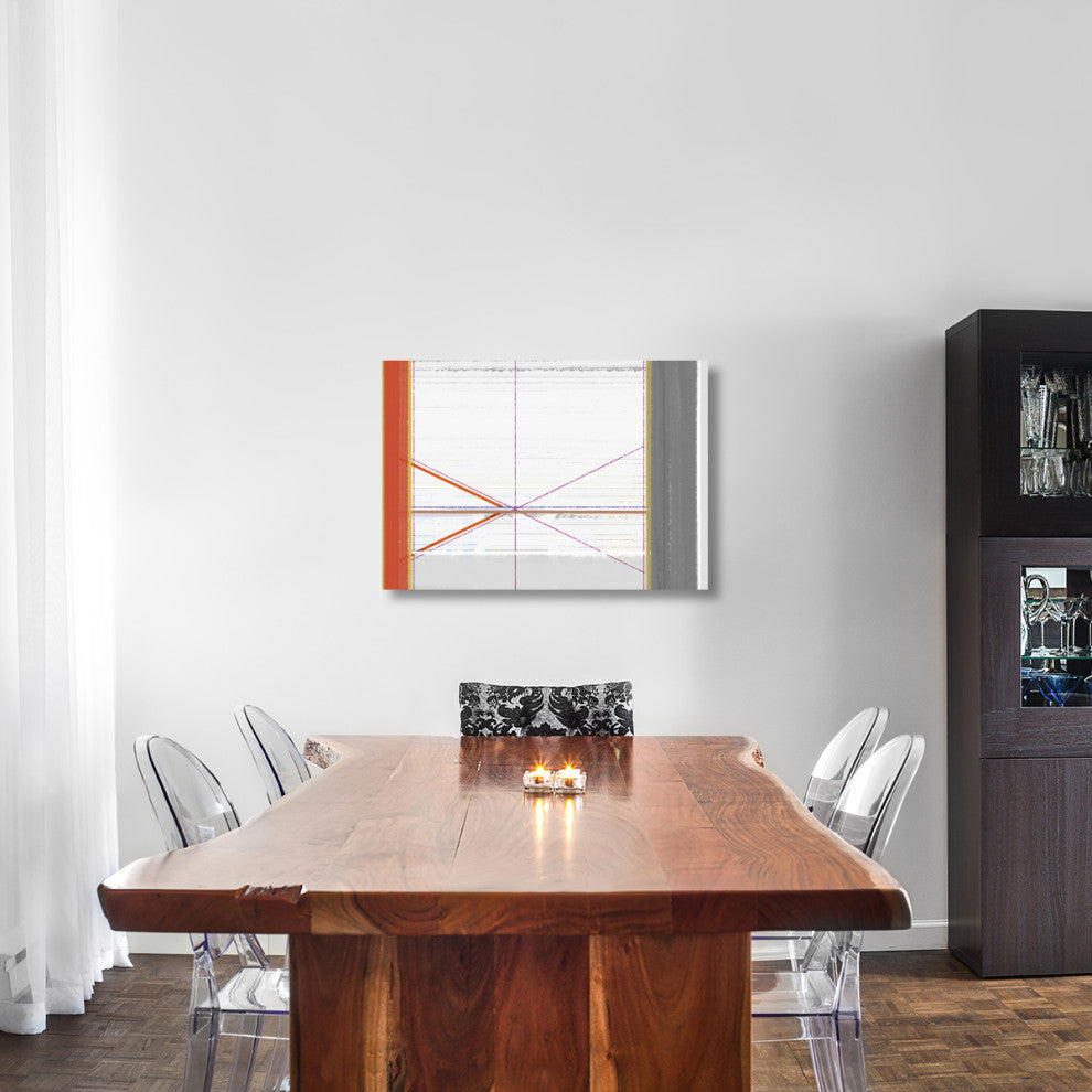 "Abstract Orange And White" Fine Art Print