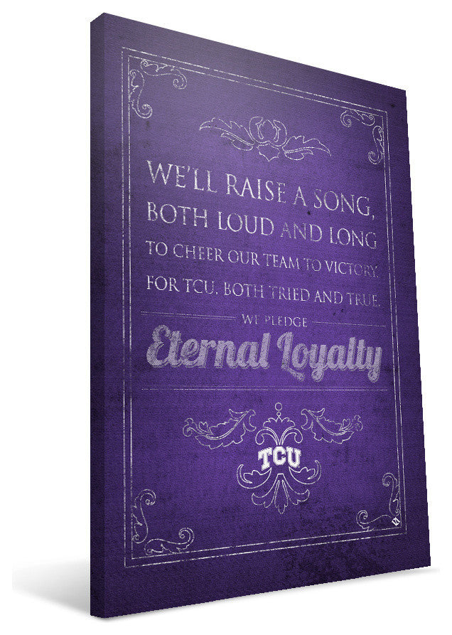 TCU Horned Frogs Song Canvas Print, 16"x24"