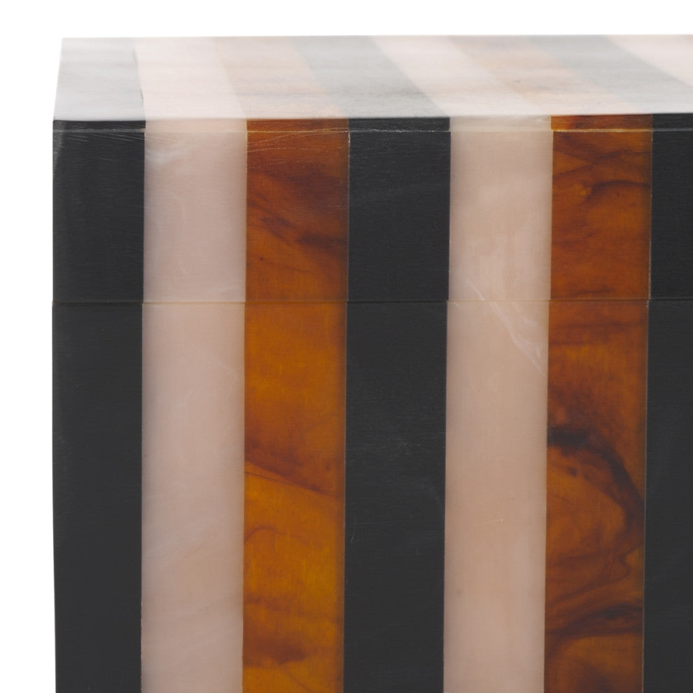 Safavieh Ina Decor Box, Set of 2, Black/Brown