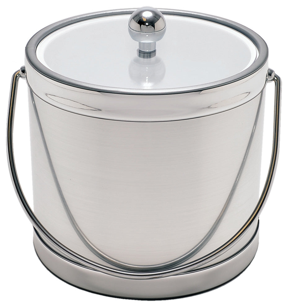Brushed Silver 3-Quart Ice Bucket