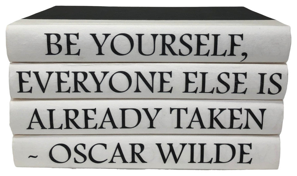 4 Piece Oscar Wilde Quote Decorative Book Set