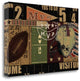 "Vintage Stadium" By Eric Yang,Ready to Hang Giclee Print on Gallery Wrap Canvas