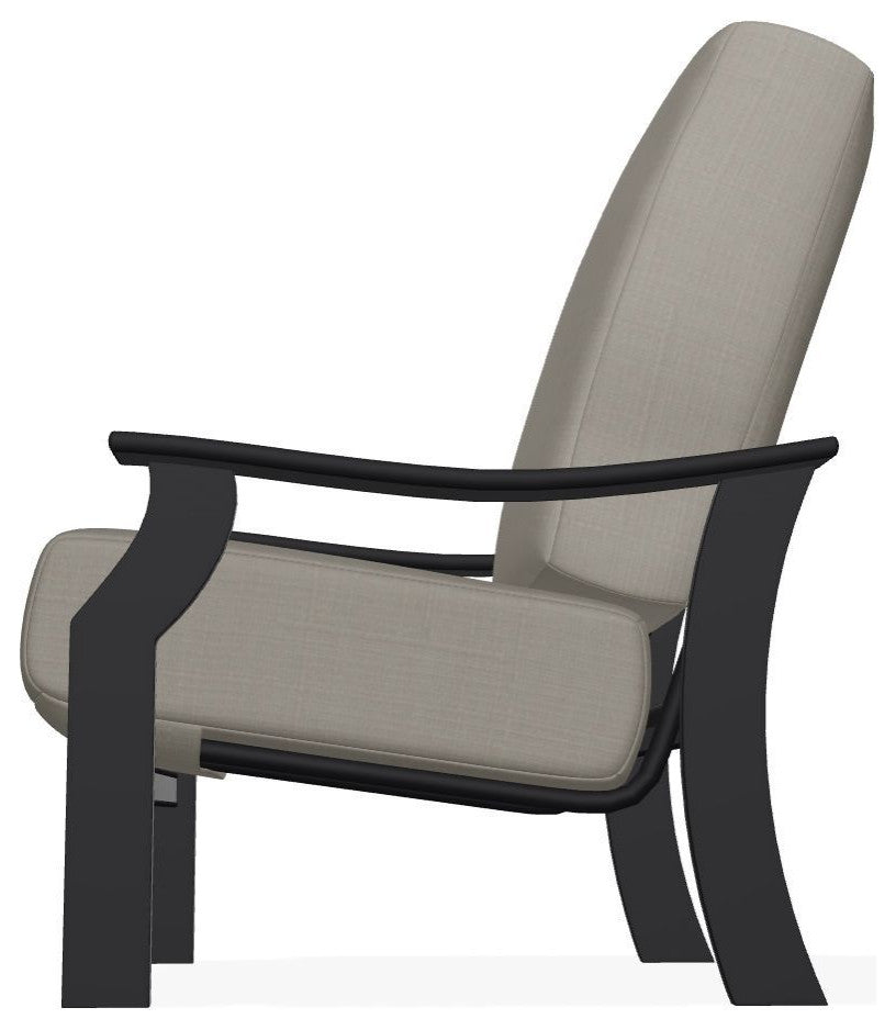 St. Catherine Deep Seat Outdoor Armchair, Stone Linen/Black